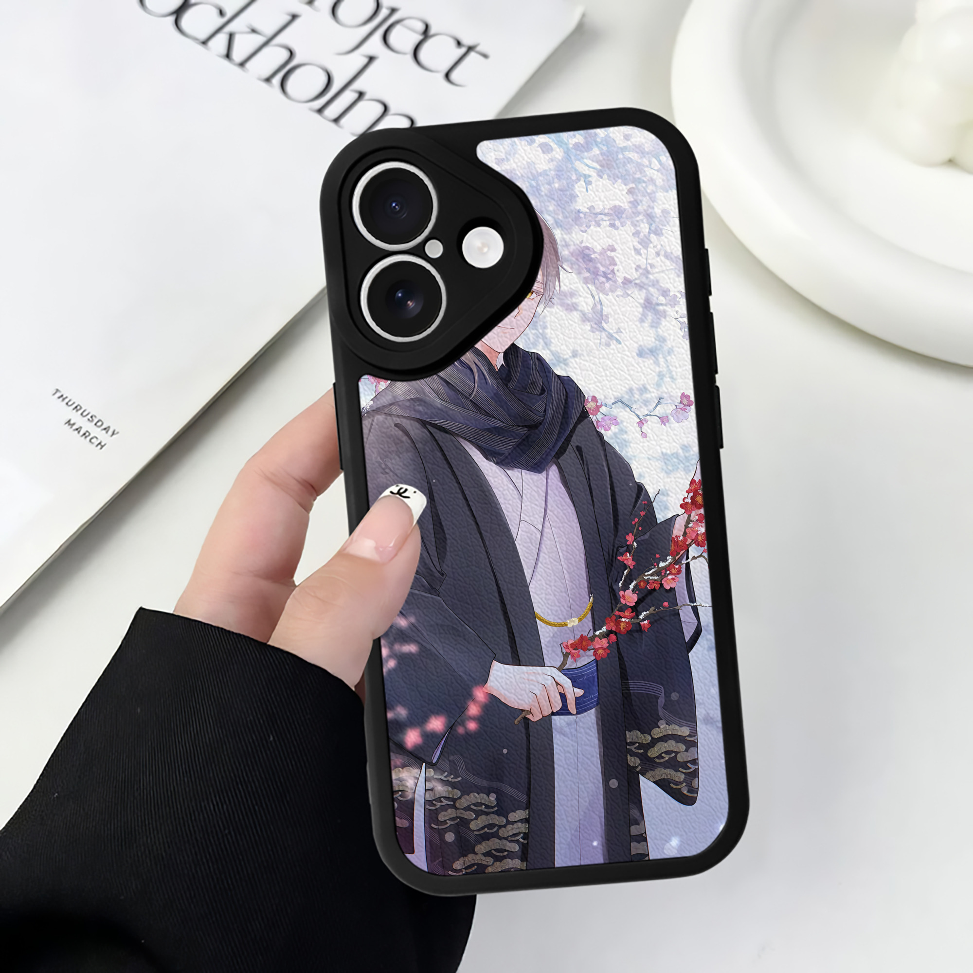 （画像用） 刀剣乱舞 Touken Ranbu 【iPhone 16シリーズ対応】シリコンスマホケース（レザー調） 材質：シリコン